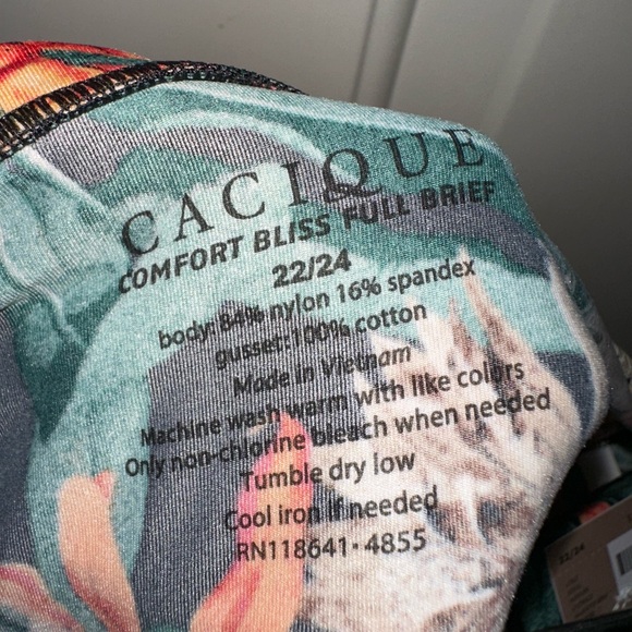 Cacique Floral Comfort Bliss Full Brief - Picture 4 of 5